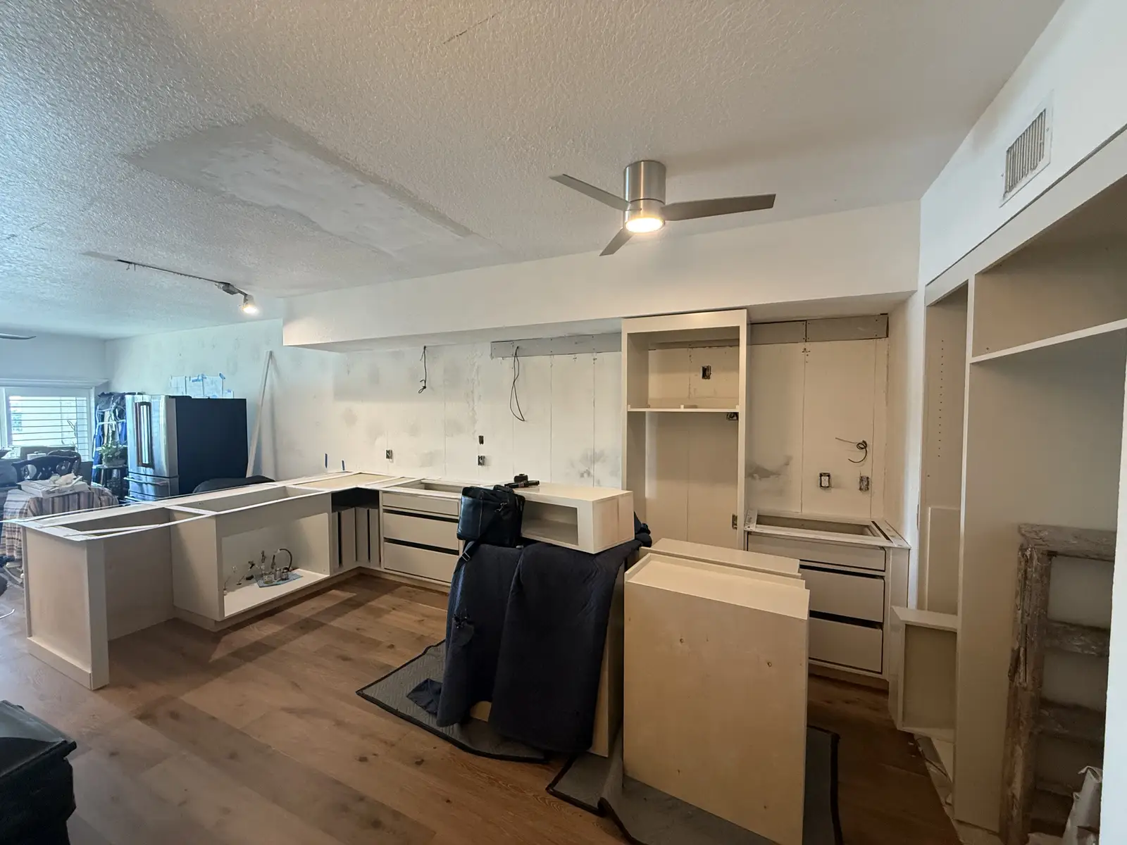 Kitchen cabinetry remodel in progress by Venet LLC in Tampa Bay, Florida